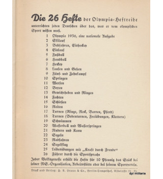 *olympiades Berlin 1936 - Numéro 2*