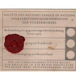 *Carte du référendum de 1935*