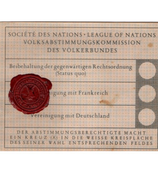 *Carte du référendum de 1935*