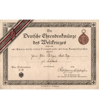 *Médaille d'honneur allemande*